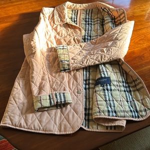Burberry Light Pink Diamond-Quilted Jacket